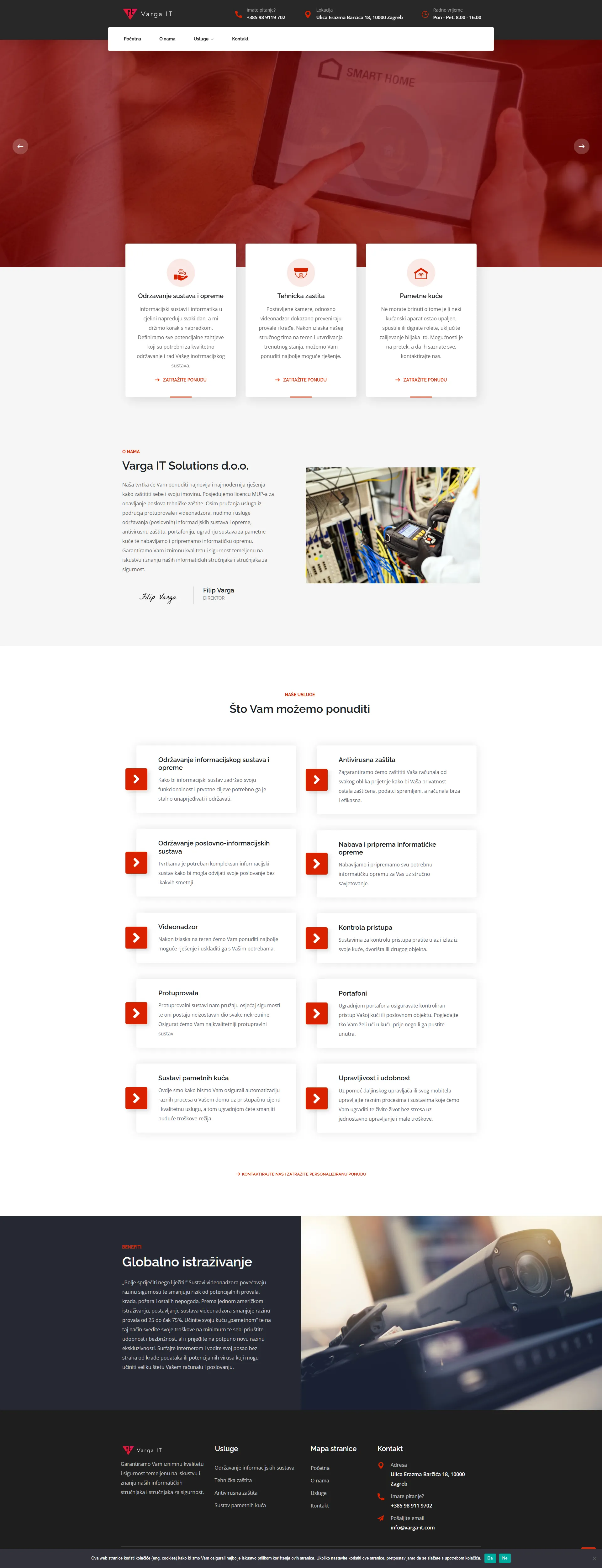 Varga IT – web stranica